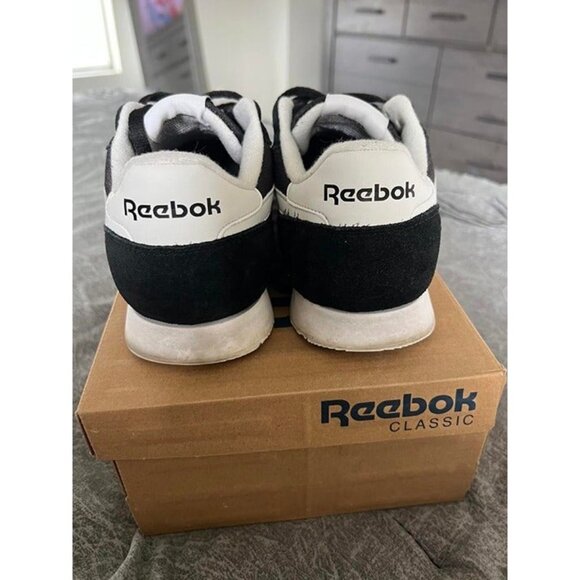 REEBOK Classic Nylon Men's Shoes Black/White - Picture 5 of 8